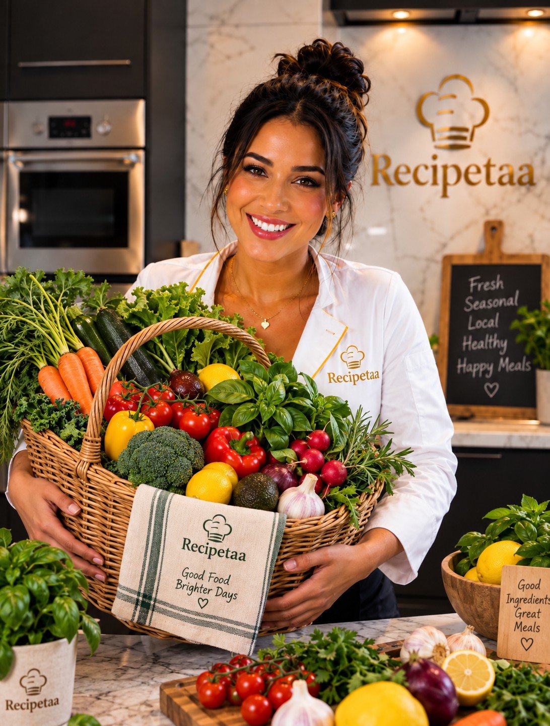 Fresh seasonal produce selected for the Recipetaa kitchen