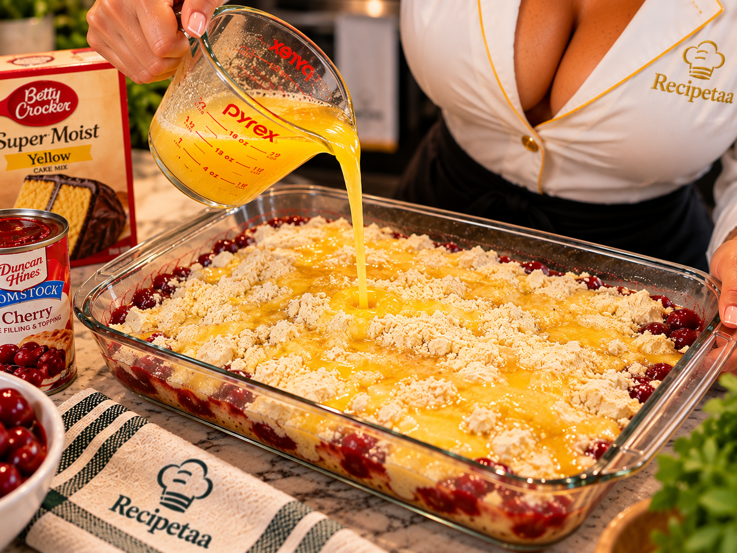 Cherry Cheesecake Dump Cake Recipe | Recipetaa.com