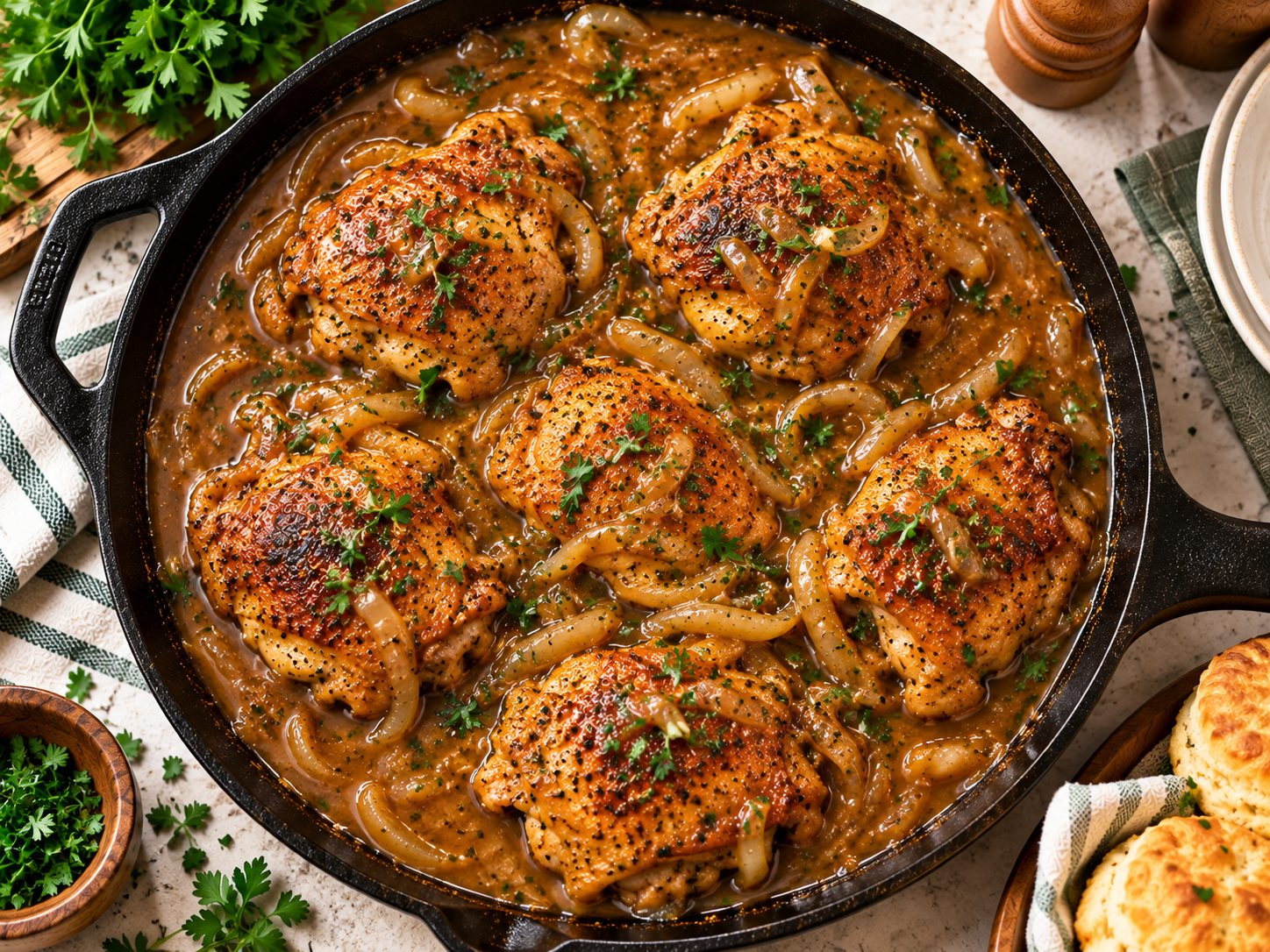 How to Make Smothered Chicken | Recipetaa.com