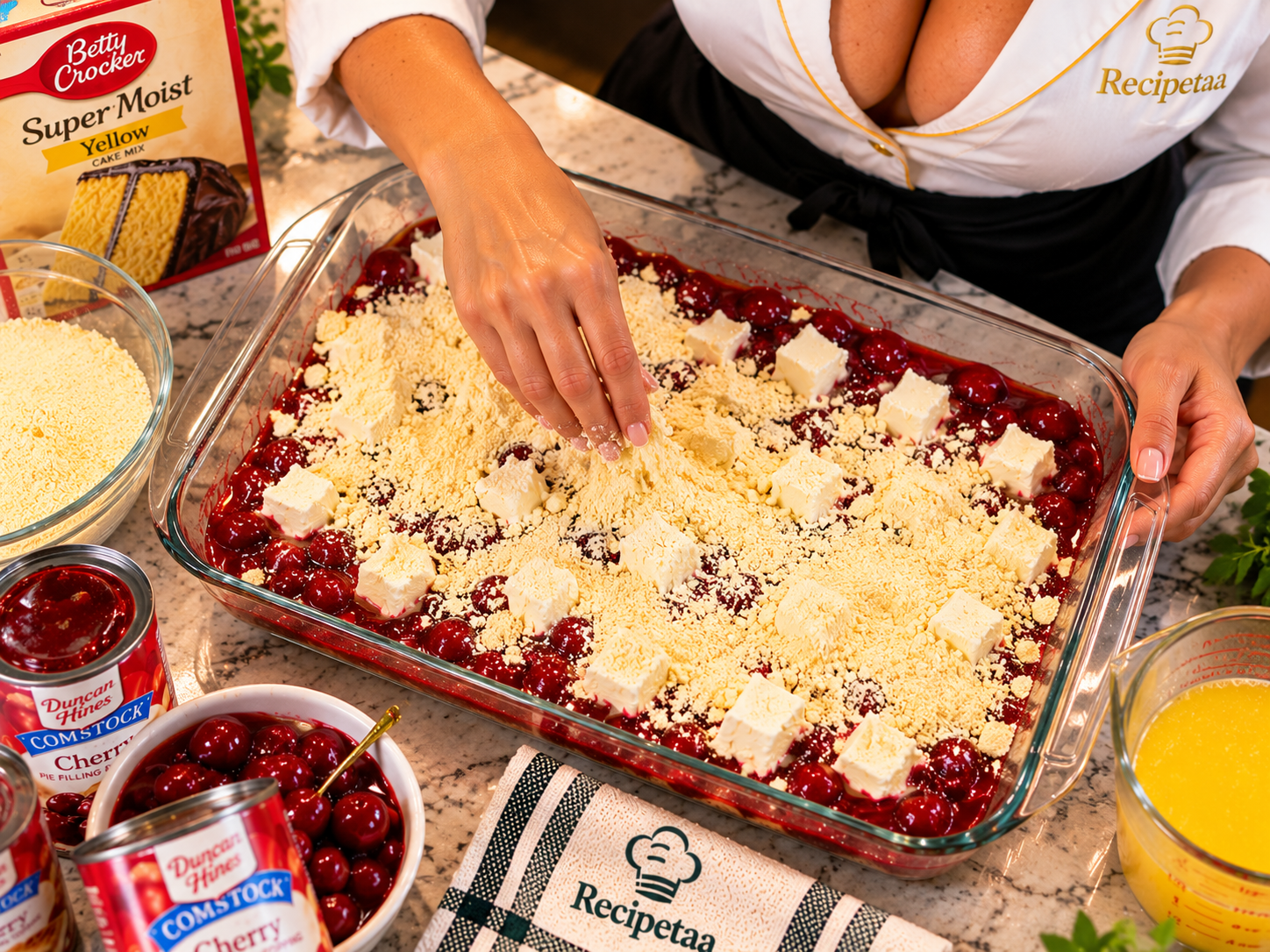 Cherry Cheesecake Dump Cake Recipe | Recipetaa.com