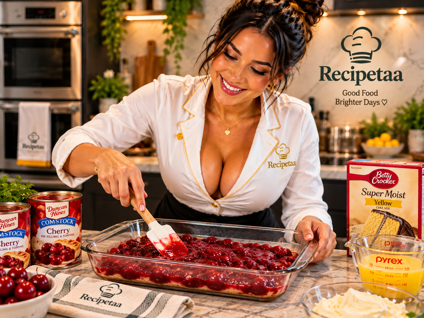 Cherry Cheesecake Dump Cake Recipe | Recipetaa.com