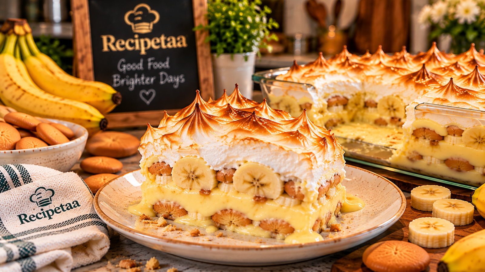 Baked Banana Pudding | Recipetaa.com