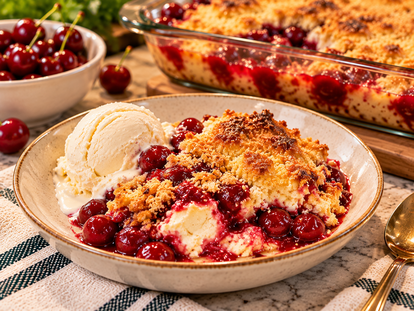 Cherry Cheesecake Dump Cake Recipe | Recipetaa.com