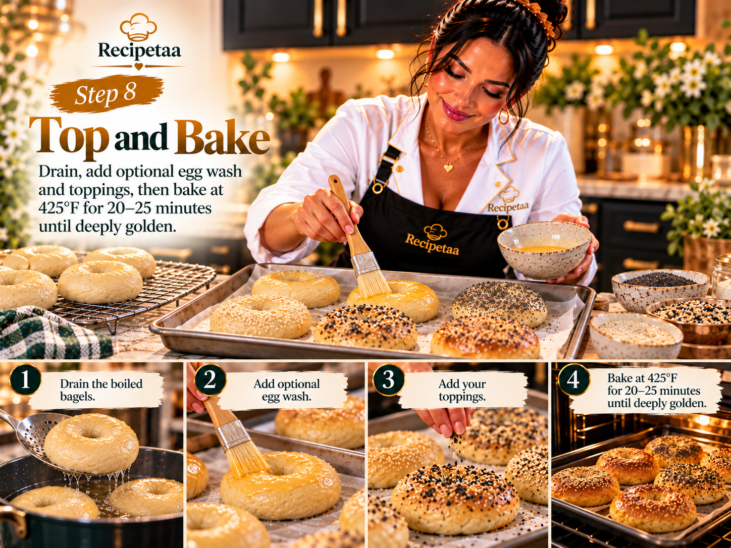 Bagels Recipe | Recipetaa.com