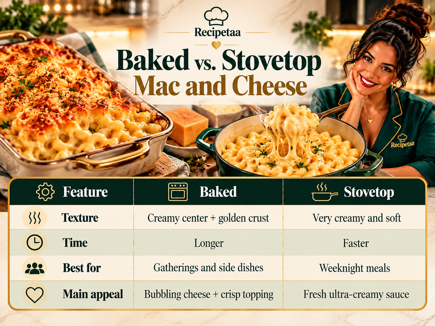 Baked vs. Stovetop Mac and Cheese | Recipetaa.com